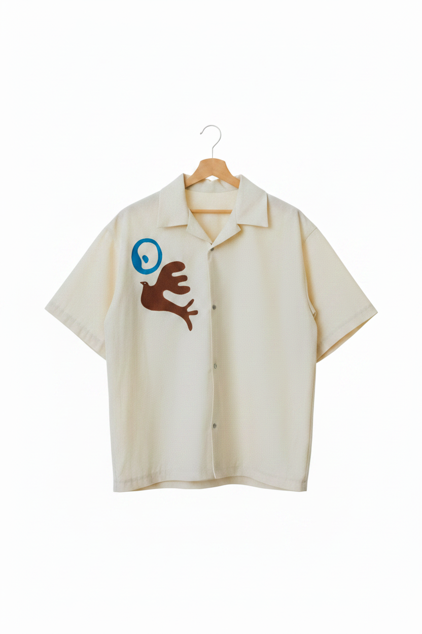 Face chemise Oiseaux du Jacaranda - qualité améliorée